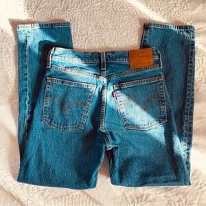 Levi's Wedgie Straight Jeans in Jive Sound‎ ultra high rise 25 medium Wash denim